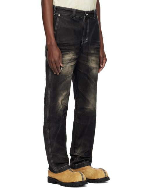 メンズ THUG CLUB ブラック Dickiesエディション フェードジーンズ Black