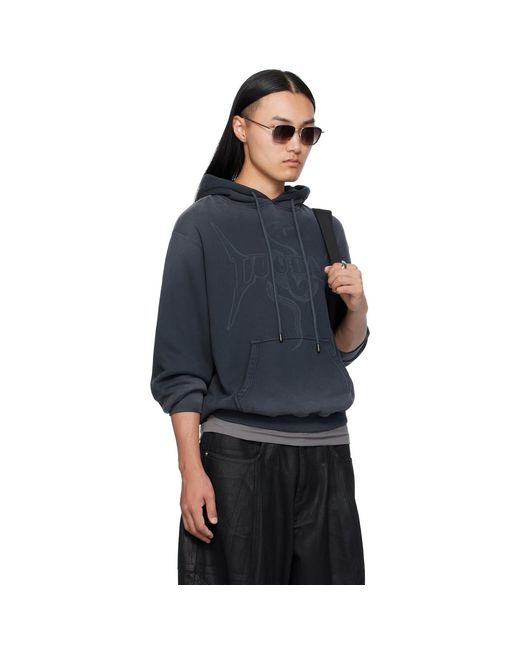 Pull À Capuche Décontracté Gris Lu'u Dan pour homme en coloris Blue