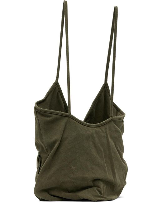 we11done Green Military Pocket Touch Tote