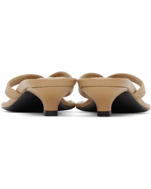 Totême  Black Toteme Tan 'the Flip-flop' Sandals