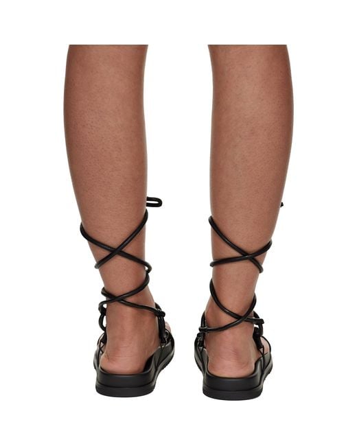 Rick Owens Brown Temple Penta Granola Sandals