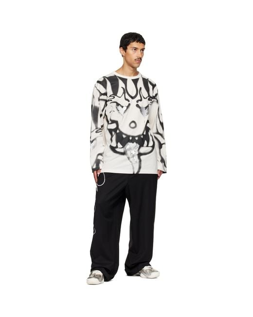 Y-3 White Off- Chito Edition Graphic Long Sleeve T-Shirt for men