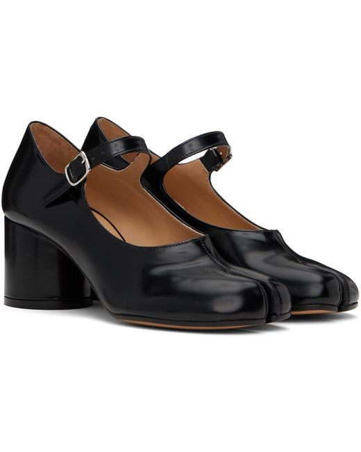 Chaussures charles ix à talon bottier noires à bout tabi Maison Margiela en coloris Black