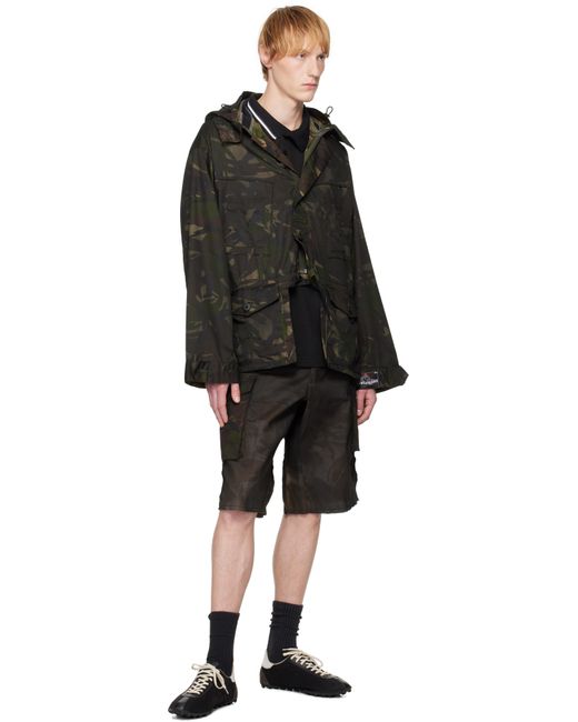 Short Kaki En Sergé Surteint À Motif Camouflage PROTOTYPES pour homme en coloris Black