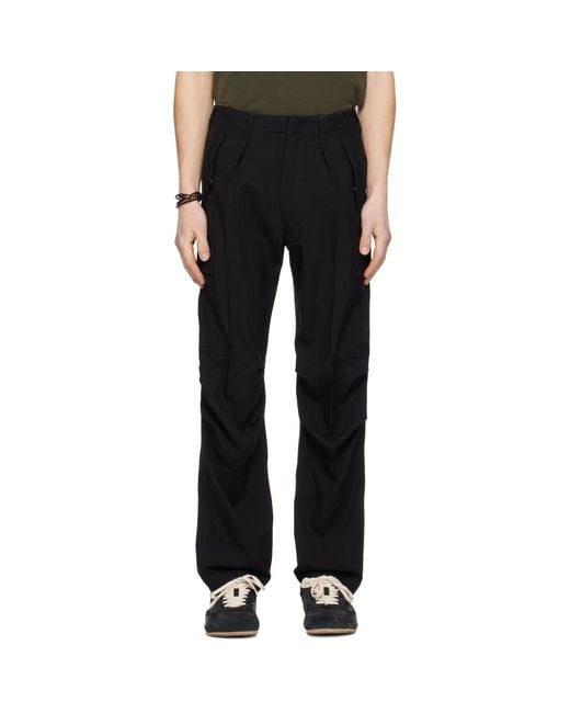 Tom Ford Black Wool Cashmere Cargo Pants for men