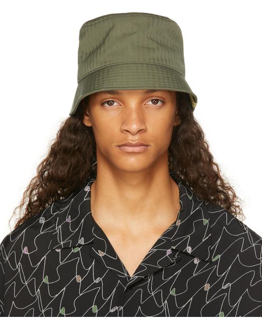 Visvim Wool Green Dome Bucket Hat for Men - Lyst