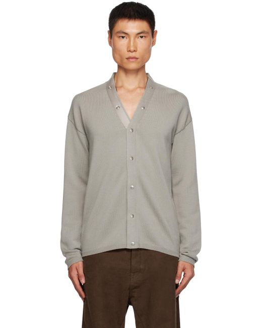 Rick Owens Gray Off-white Peter Cardigan for men