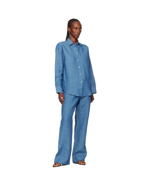 Rohe Blue Relaxed Fit Trousers