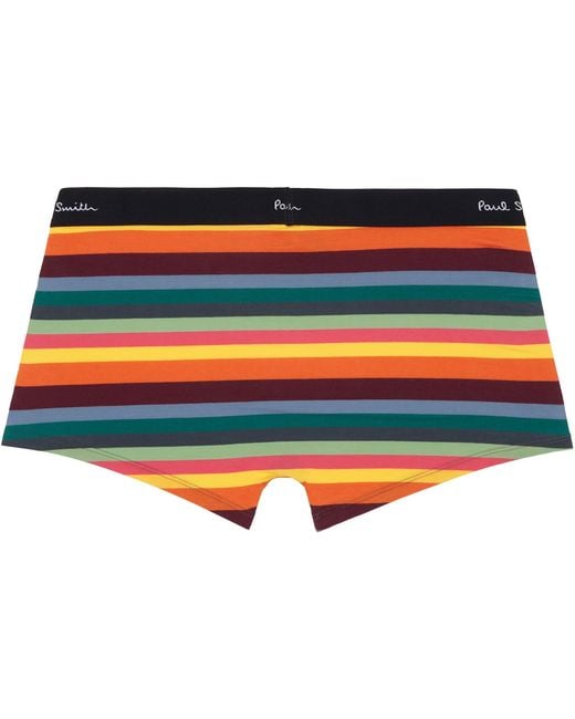 Paul Smith Multicolor Five-Pack 'Artist Stripe' Organic Boxer Briefs for men