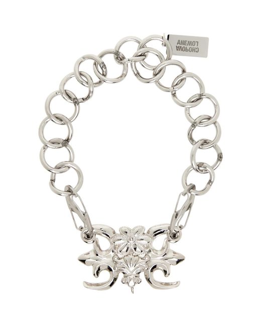 Chopova Lowena Metallic Fleur Necklace