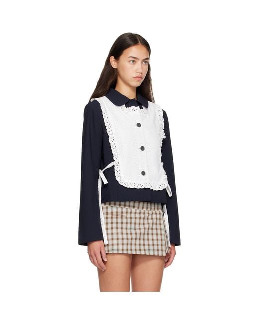 Sandy Liang White Winslow Jacket