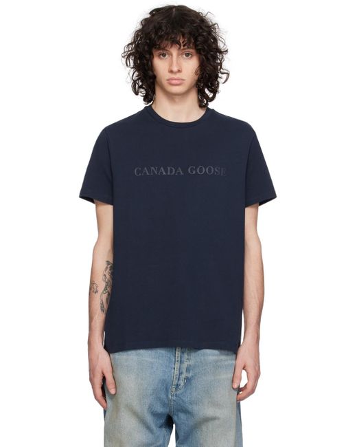 Canada Goose Blue Navy Emerson T-shirt for men
