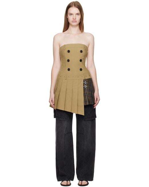 ANDERSSON BELL Black Double Pleats Trench Minidress