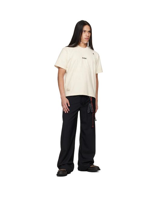 Song For The Mute White Off- Birkenstock Edition 'The Artist' Aged T-Shirt for men