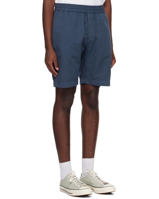 Sunspel Blue Drawstring Shorts for men