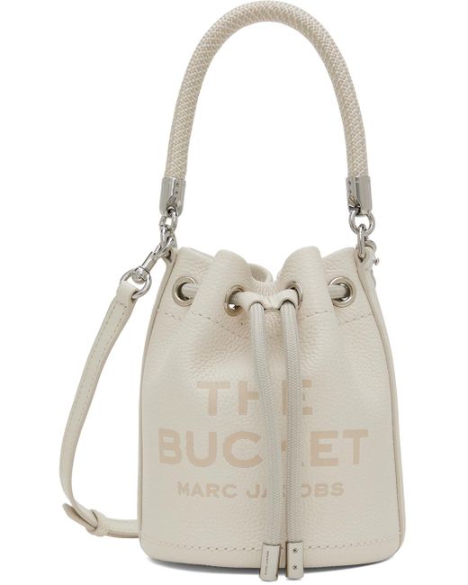 Mini sac seau 'the bucket' blanc en cuir Marc Jacobs en coloris Natural