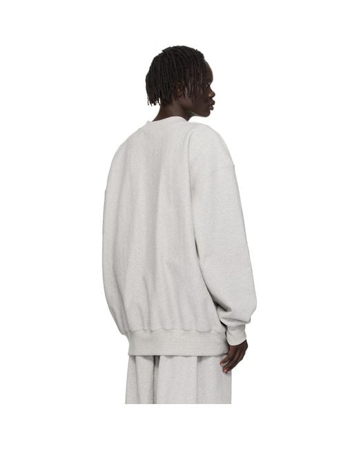 Hed Mayner White Fur Trim Sweatshirt for men