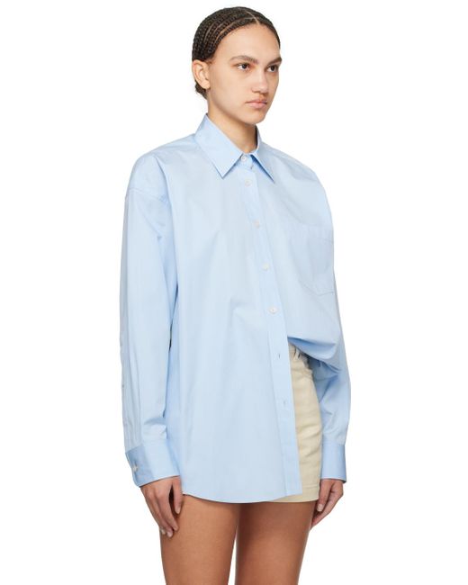 Chemise bleue à poche plaquée Stella McCartney en coloris Blue