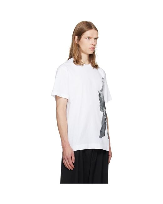 Simone Rocha White 'Pony Kid' Print T-Shirt for men