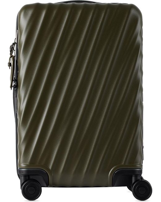 Tumi Green Khaki 19 Degree International Expandable 4 Wheel Carry-On Suitcase for men