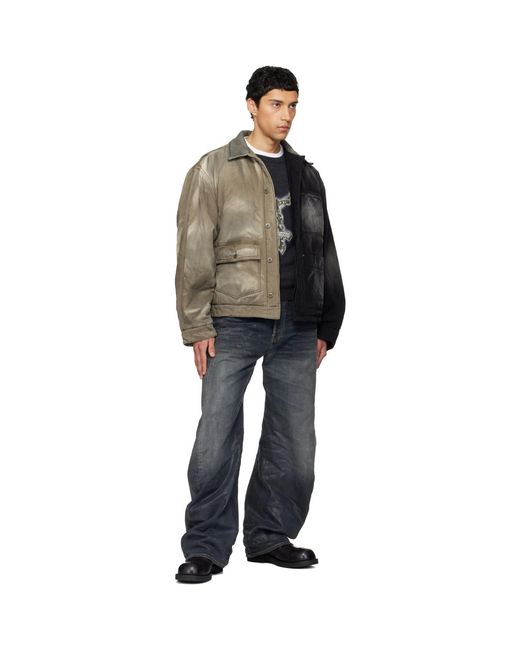 we11done Black 'Half And Half' Work Jacket for men
