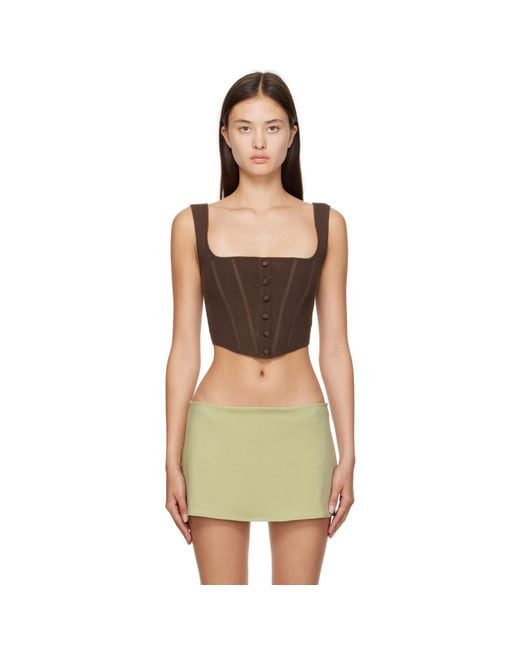 GUIZIO Black Corset Camisole