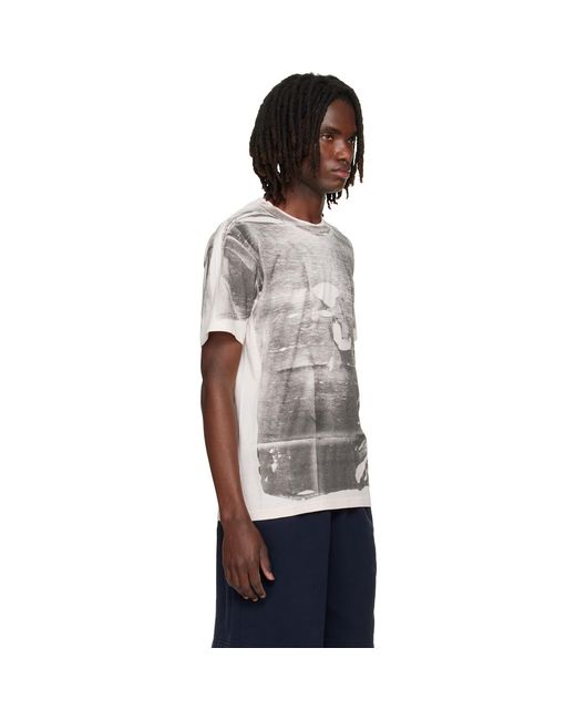 Acne Gray Tromp-L'Œil T-Shirt for men