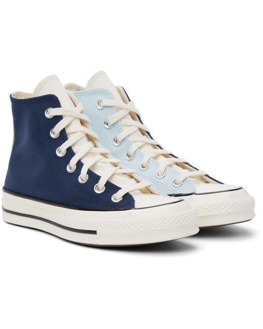 Converse Blue Chuck 70 Colour-block Canvas High-top Sneakers for men