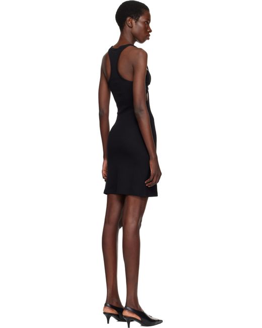 Courreges Black Twist 90's Rib Minidress