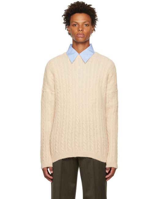 Our Legacy Black Beige Popover Sweater for men