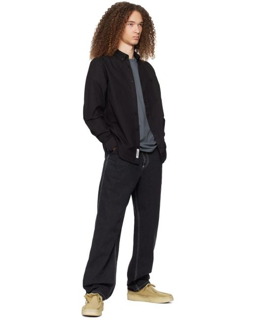 Carhartt Black Simple Jeans for men