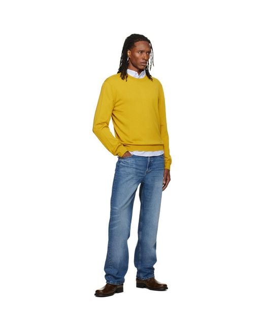 A.P.C. Yellow Wool Sweater for men