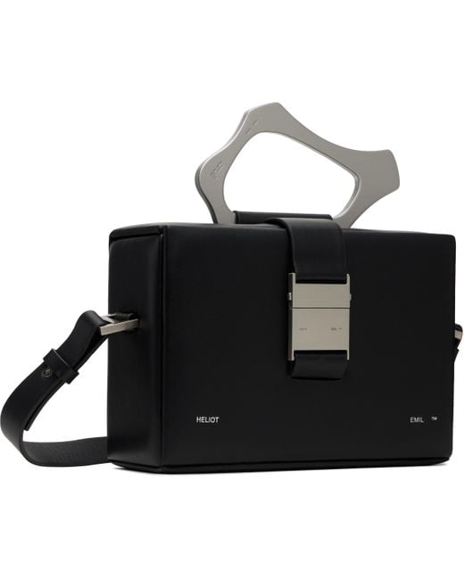 HELIOT EMIL Black Solely Box Bag for men