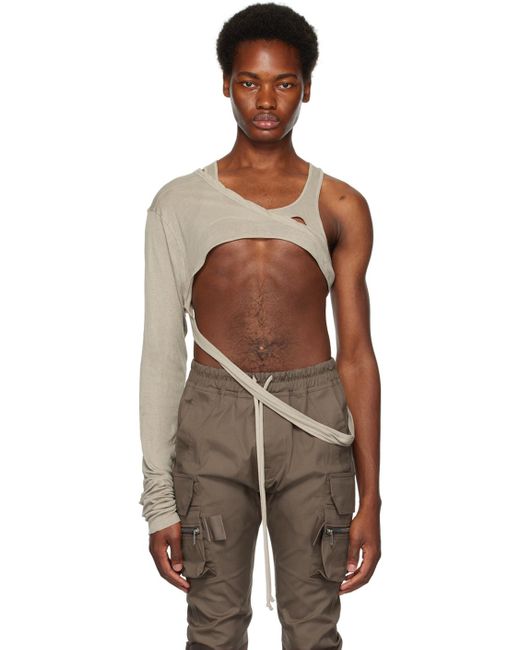 Rick Owens Gray Banana Skeletank Tank Top for Men | Lyst Canada