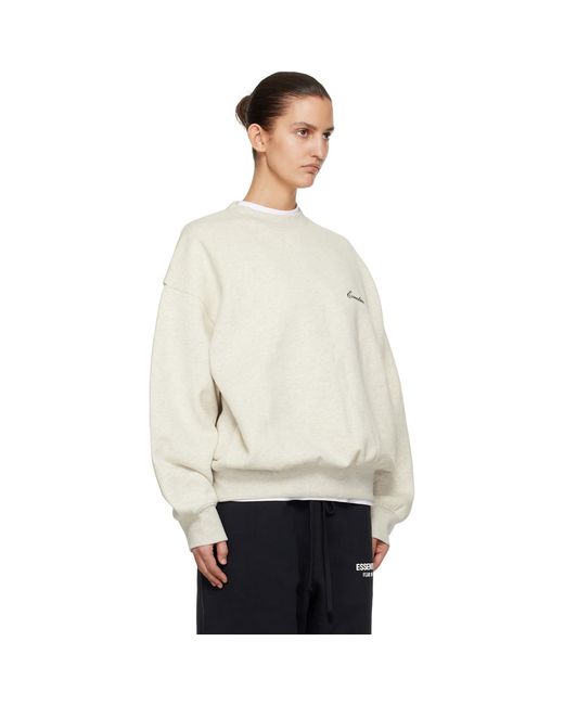 Fear Of God Natural Off- Classic Crewneck Sweatshirt