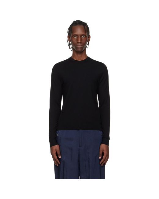 HUGO Black Regular-Fit Crew Neckline Sweater for men