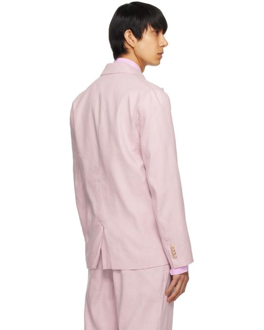 Commas Pink Double-breasted Blazer for men
