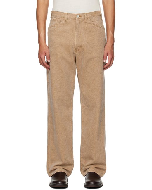 Auralee – Washed Organic Canvas Pants Light Brown