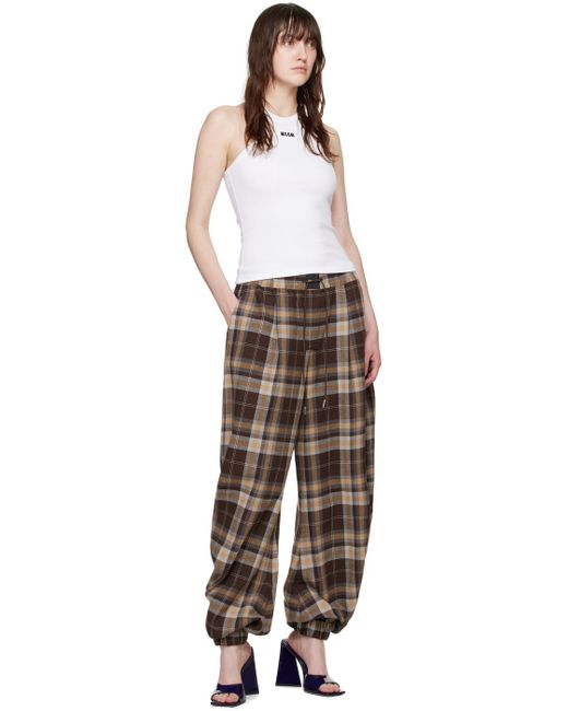 MSGM ホワイト ロゴ刺繍 トップス Multicolor