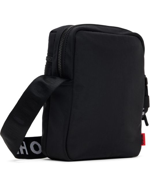 メンズ HUGO ブラック ジッパー バッグ Black