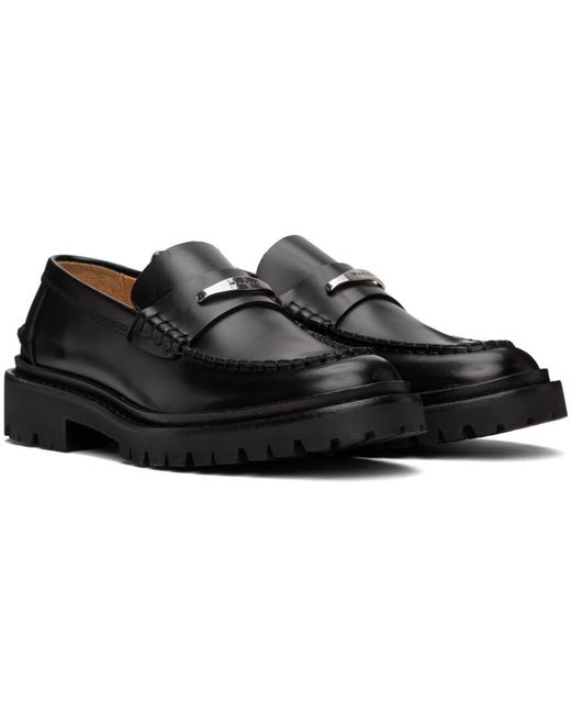 Isabel Marant Black Frezza Leather Loafers for men