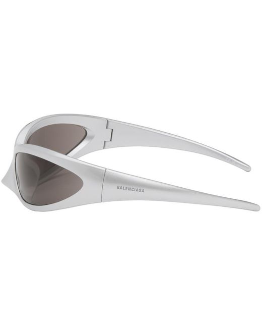 Balenciaga Black Silver Skin Cat Sunglasses for men