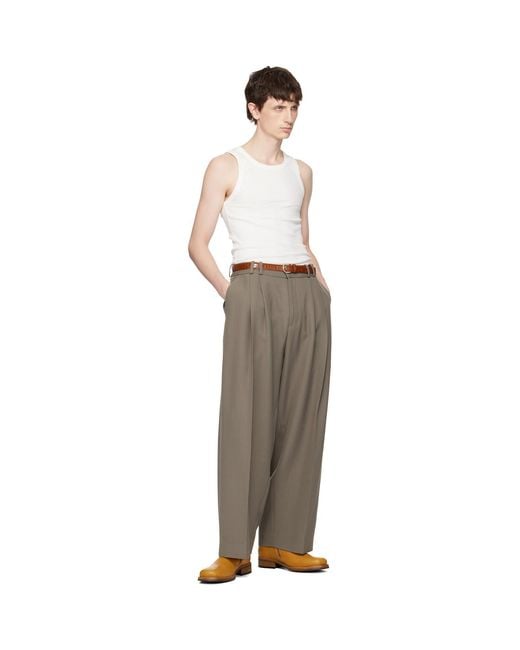 Seventh White Base Rib Tank Top for men