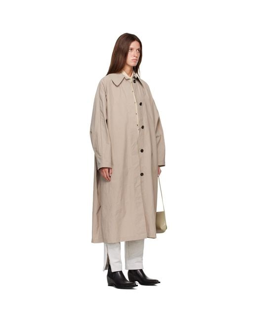 Cordera Natural Batwing Trench Coat