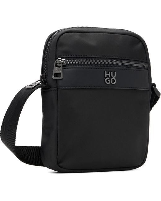 HUGO Black Logo Hardware Bag for men
