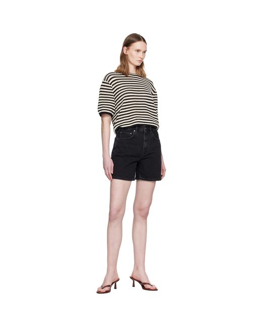 Anine Bing Blue Delaney Denim Shorts