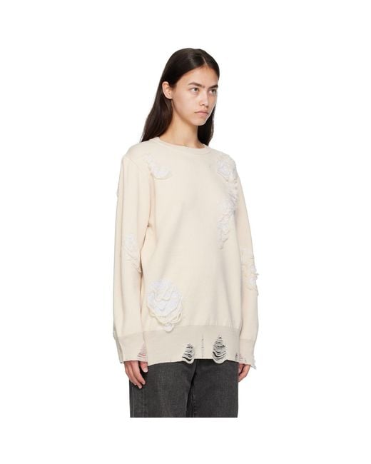MM6 by Maison Margiela Black Off- Double-Faced Sweater