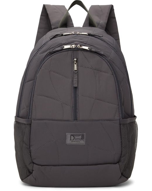 Dime Gray Quilted Backpack for men
