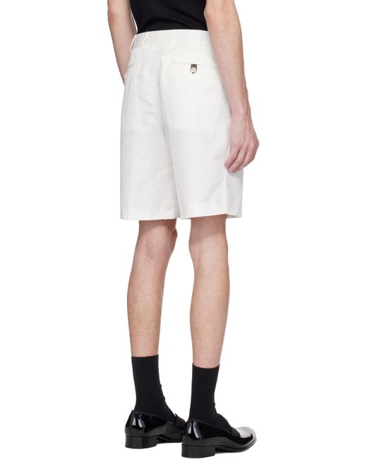 Short Blanc Cassé En Gabardine De Coton Brioni pour homme en coloris Black