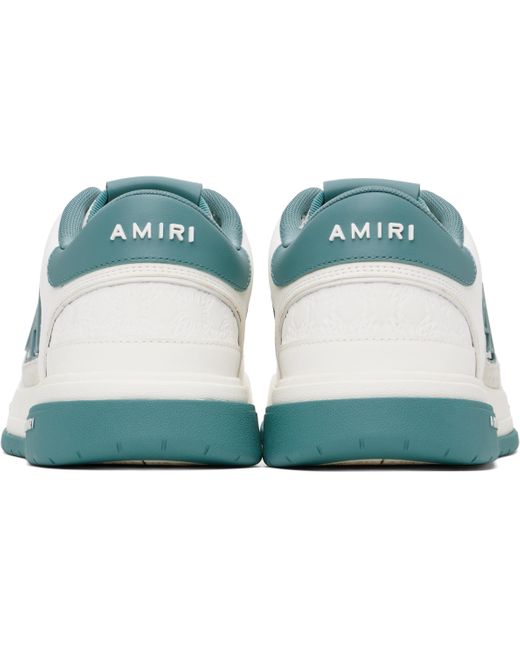 メンズ Amiri ホワイト＆ブルー Classic ローカットスニーカー Black